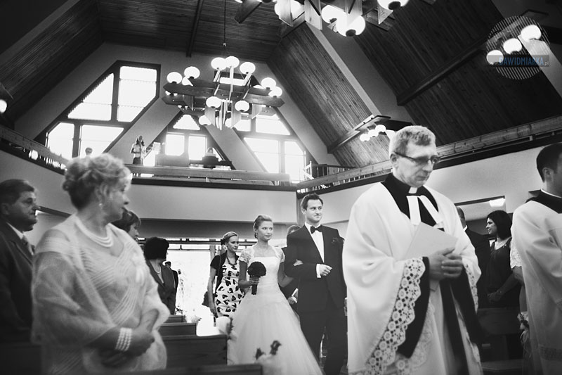 Czarno - białe zdjęcia ze ślubu